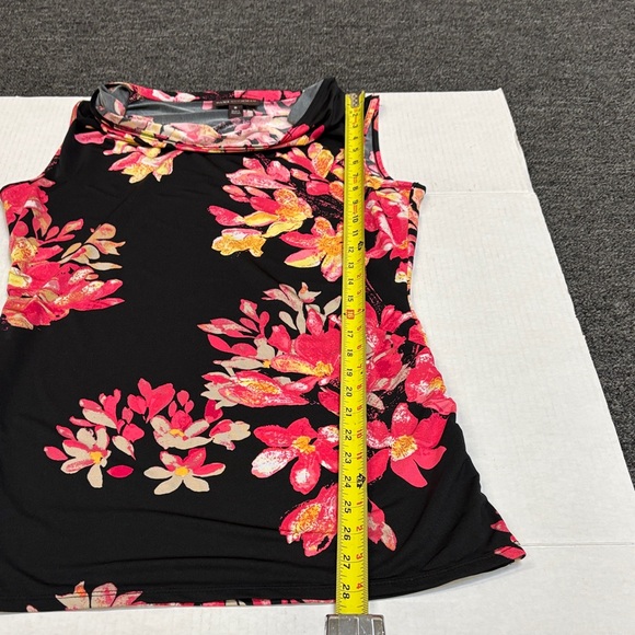 Dana Buchman Floral Sleeveless Women's Top - Black and Pink - Picture 7 of 9